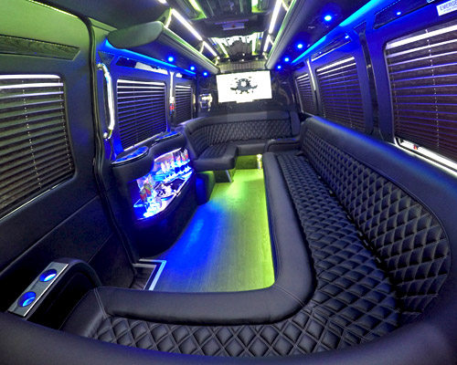 Mercedes Sprinter Limo Bus Interior